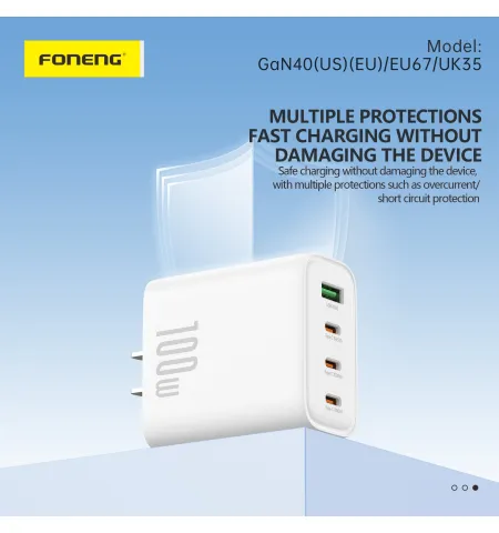 Foneng GaN40 100 Watt A+C+C+C 4-Port GaN Charger