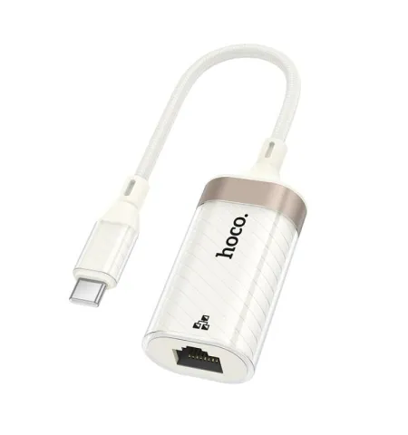 Hoco UA41B Crystal 100Mbps Type-C To RJ45 Ethernet Adapter