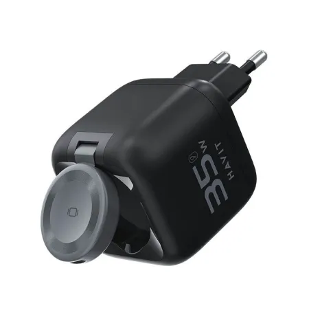 HAVIT UC250 35W GaN Travel Charger With Retractable Cable & Watch Charger