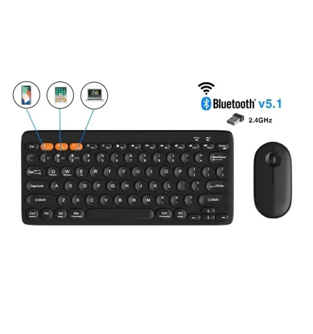 KM902 Dual Mode Bluetooth 5.0 And 2.4g Wireless Keyboard Mouse Set