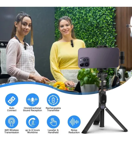 Earldom MC8C Type C Wireless Double Microphone