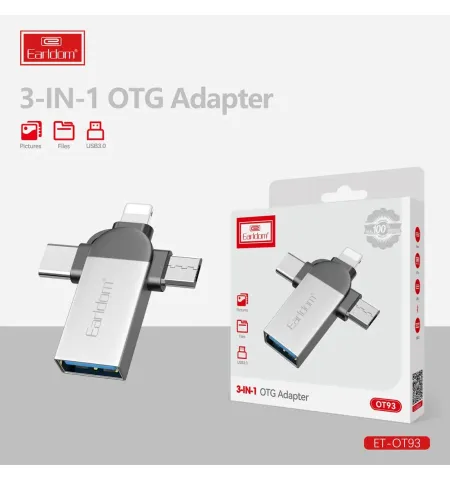 Earldom OT93 OTG + USB 3 In 1 Adapter