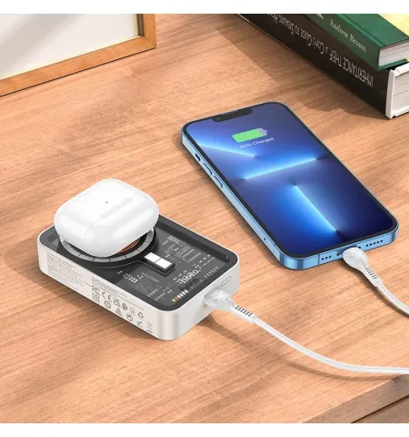 Hoco Q10A 10000 MAH Transparent Discovery Edition MagSafe Magnetic Fast Charging Power Bank