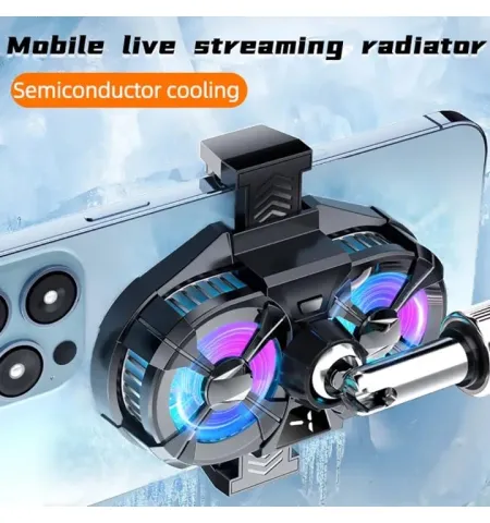 SL07 Digital Tempereture Display Dual Cooling Fan Cell Phone Radiator Mobile Phone Cooler