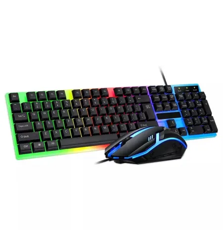 T-Wolf TF230 Wired Keyboard And Mouse Set USB RGB Backlit