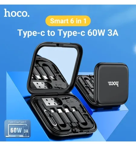 Hoco U114 60W All In One Cable Set Type C Micro Lightning Adapter