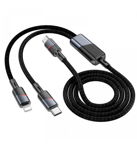 Hoco U139 Type C To Lightning/Type C 100W 1.2m Data Cable