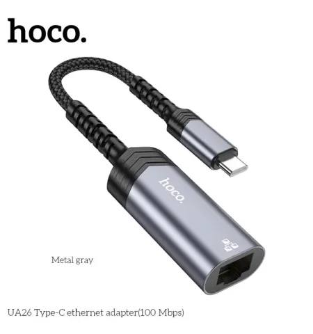 Hoco UA26 Type C Ethernet Adapter (100 Mbps)