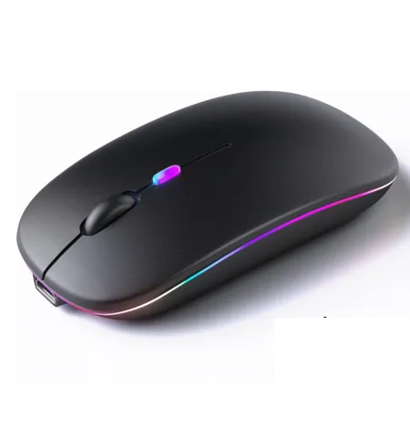 SOLID W10 Dual Mode Bluetooth And 2.4 Type C Rechargeable Mouse LED Silent Click