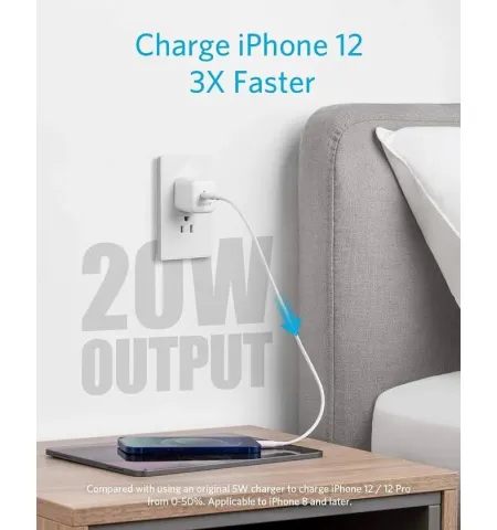 Anker PowerPort III 20W Cube Fast PD USB-C Charger With Foldable Plug