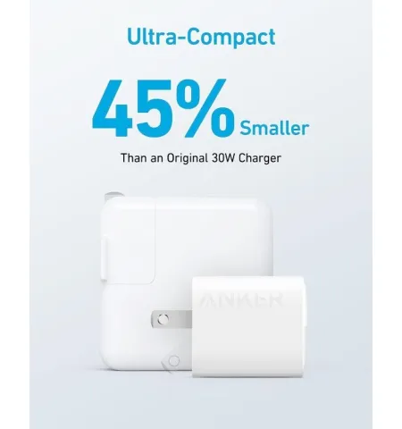 Anker 323 USB-C Charger 33W Dual-Port Fast Charger With Foldable Plug