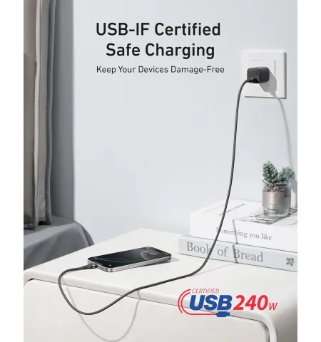 Anker A82E2 USB-C To USB-C 240W Braided Cable 1 Meter