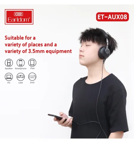 Earldom AUX08 3 Meter Stereo AUX Audio Cable 3.5mm Male To Male Connector
