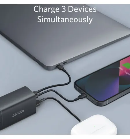 Anker A2667 PowerPort III 3-Port 65W Pod Plug Fast Charger