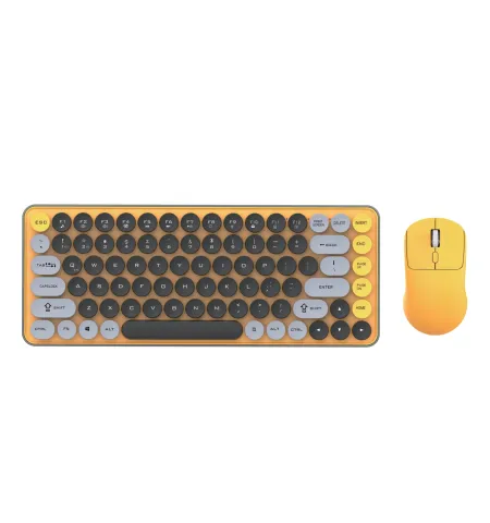 HK05 Two Modes Wireless Keyboard & Mouse Combo – Retro Round Keycaps (2.4G + Bluetooth)
