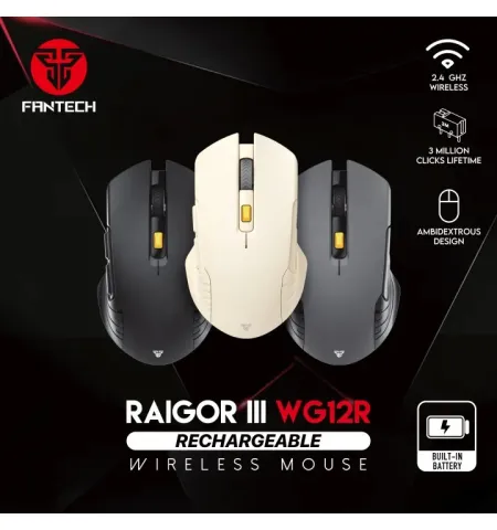 Fantech Raigor III WG12R Rechargeable Gaming Mouse With 2.4GHz Wireless Connection