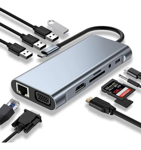 11 In 1 USB C HUB Adapter Dongle