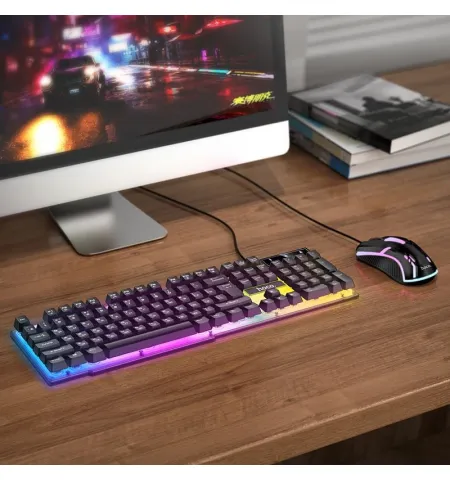 Hoco GM11 RGB Keyboard Mouse Set Combo Terrific Glowing