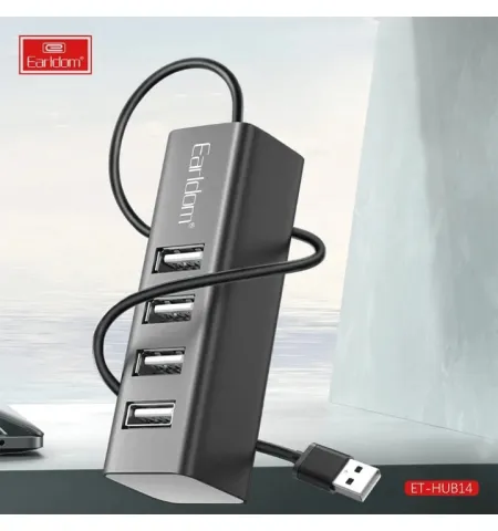 Earldom HUB14 USB Hub 4 Ports, Black