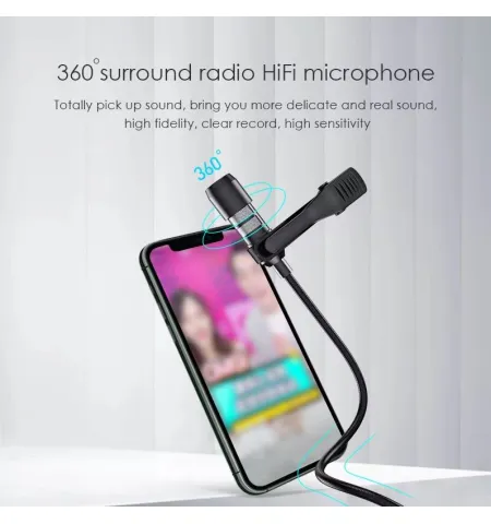 Awei MK1 Clipper Microphone 3.5mm Jack Noise Reduction