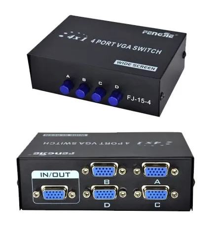 4 Port VGA Switch 4 In 1 Out
