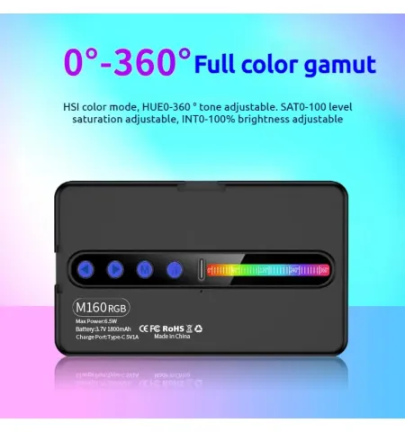 M160 RGB Rechargeable Pocket Fill  Video Light