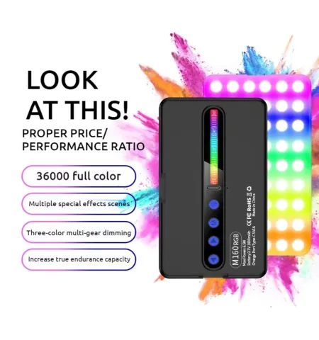 M160 RGB Rechargeable Pocket Fill  Video Light