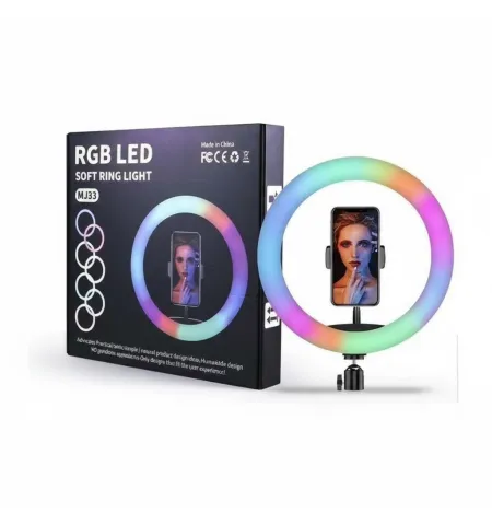 MJ33 RGB 33cm Professional LED Ring Light With Tripod & Phone Holder