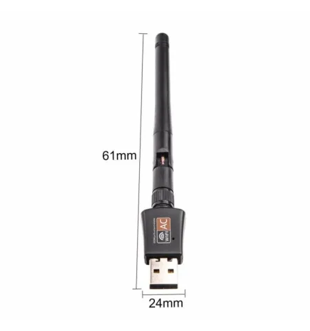 USB WiFi Adapter ac 600Mbps Dual Band 2.4GHz/5.8GHz