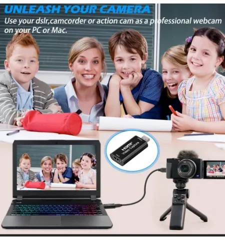 HDMI Video Capture Card 1080P HDMI To USB 2.0 For Live Streaming Broadcasting