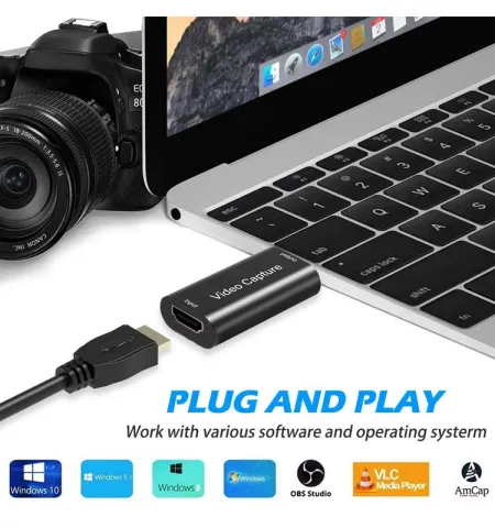 HDMI Video Capture Card 1080P HDMI To USB 2.0 For Live Streaming Broadcasting
