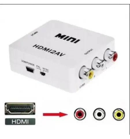 HDMI To AV Converter 1080p With 5V Usb Power RCA Video & LR Audio Out