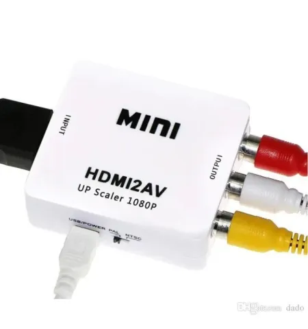 HDMI To AV Converter 1080p With 5V Usb Power RCA Video & LR Audio Out