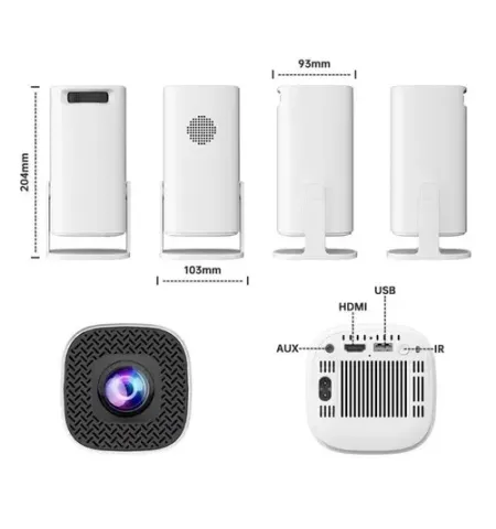 HY300 Gaming Gaming Projector 2.4G Wireless Android Smart Projector For Home Entertainment And Gaming
