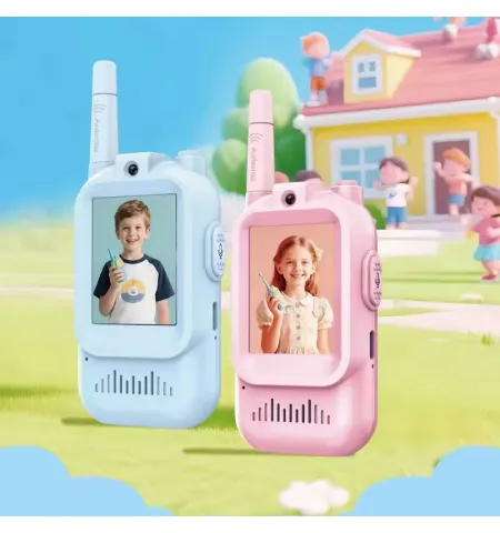 HD Video Walkie Talkie For Kids 2-Pack Rechargeable Two-Way Intercom with Camera