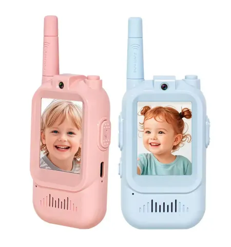 HD Video Walkie Talkie For Kids 2-Pack Rechargeable Two-Way Intercom with Camera