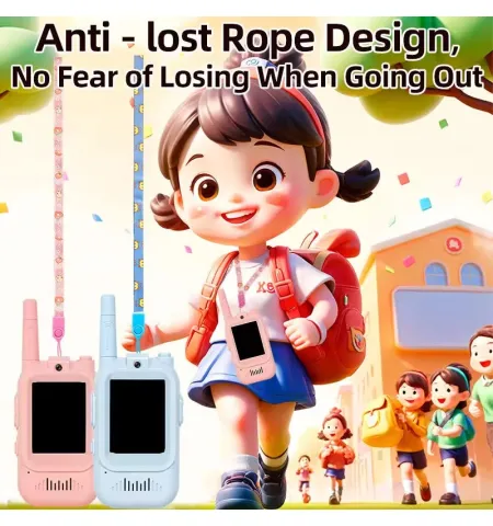 HD Video Walkie Talkie For Kids 2-Pack Rechargeable Two-Way Intercom with Camera