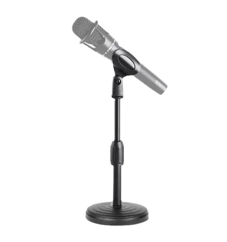 Extendable Adjustable Table Desktop Microphone Stand Holder With Heavy Base Mic Clip