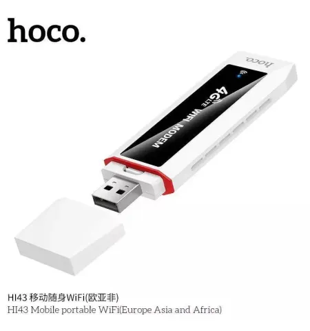 HOCO HI43 Pocket WiFi Hotspot 4G LTE WiFi6 – High-Speed USB Modem For PC, Notebook And EV Cars