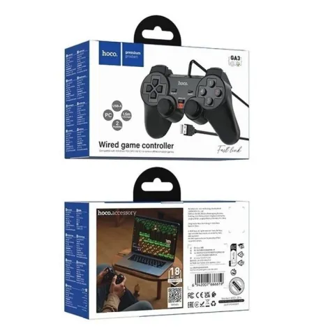 HOCO GA3 Fast Link Wired Game Controller Gamepad For PC