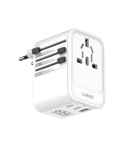 LDNIO Z6 Universal Travel Adapter Gan Charger 65 Watt