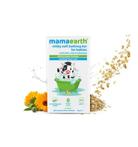 Mamaearth Milky Soft Bathing Bar For Babies With Oats, Milk & Calendula