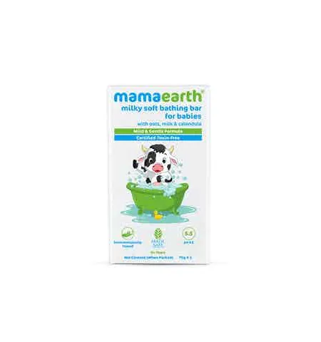 Mamaearth Milky Soft Bathing Bar For Babies With Oats, Milk & Calendula