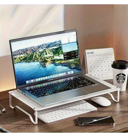 Ergonomic Hollow Laptop Stand With Cooling Vent – Laptop Riser for Home Office