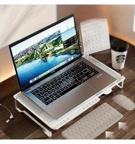 Ergonomic Hollow Laptop Stand With Cooling Vent – Laptop Riser for Home Office