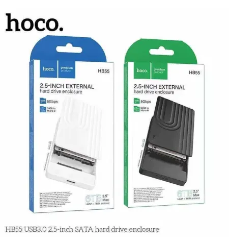 HOCO HB55 2.5″ SATA to USB 3.0 Hard Drive Enclosure (6TB Support, 5Gbps High Speed)