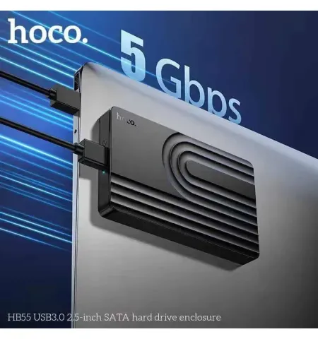 HOCO HB55 2.5″ SATA to USB 3.0 Hard Drive Enclosure (6TB Support, 5Gbps High Speed)