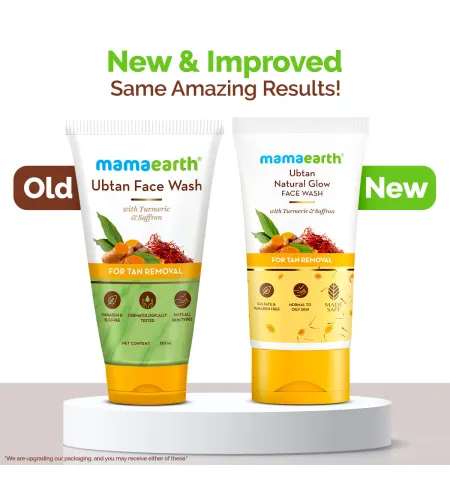 Mamaearth Ubtan Natural Glow Face Wash With Turmeric & Saffron For Tan Removal