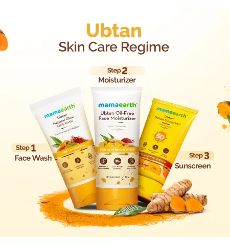 Mamaearth Ubtan Natural Glow Face Wash With Turmeric & Saffron For Tan Removal
