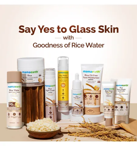Mamaearth Rice Face Wash With Rice Water & Niacinamide for Glass Skin
